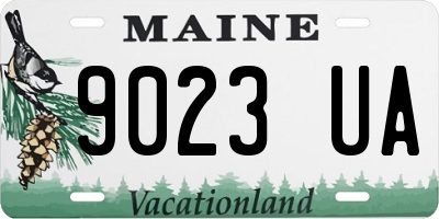 ME license plate 9023UA
