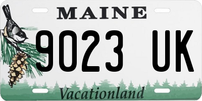 ME license plate 9023UK