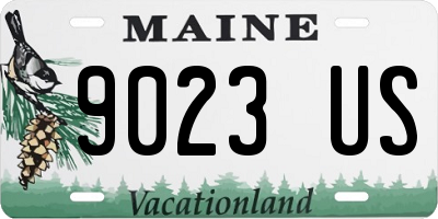 ME license plate 9023US