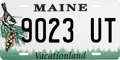 ME license plate 9023UT