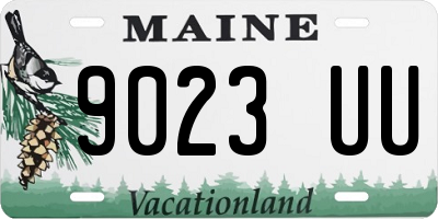 ME license plate 9023UU