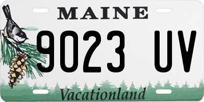 ME license plate 9023UV