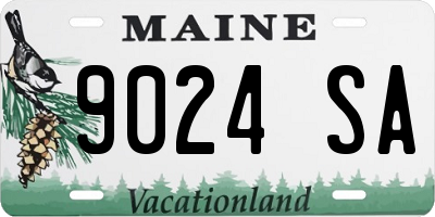 ME license plate 9024SA