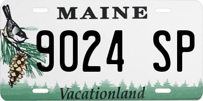 ME license plate 9024SP