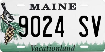 ME license plate 9024SV