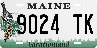 ME license plate 9024TK