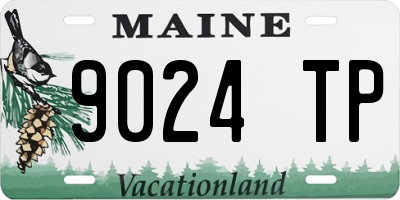 ME license plate 9024TP