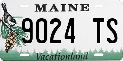ME license plate 9024TS