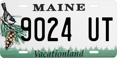 ME license plate 9024UT