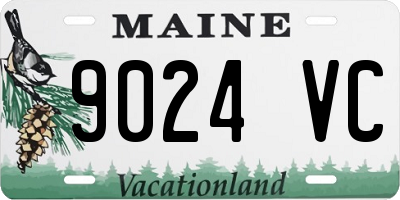 ME license plate 9024VC