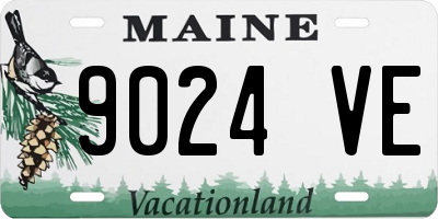 ME license plate 9024VE