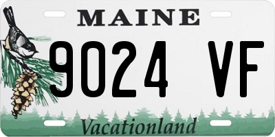 ME license plate 9024VF