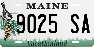 ME license plate 9025SA