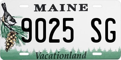 ME license plate 9025SG