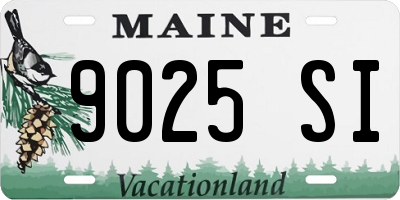 ME license plate 9025SI
