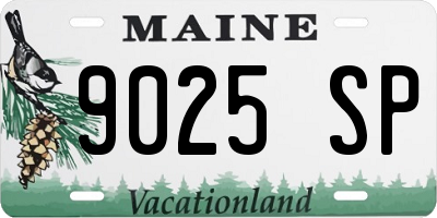 ME license plate 9025SP