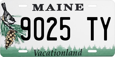ME license plate 9025TY