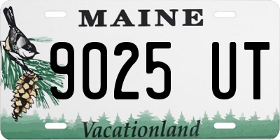 ME license plate 9025UT