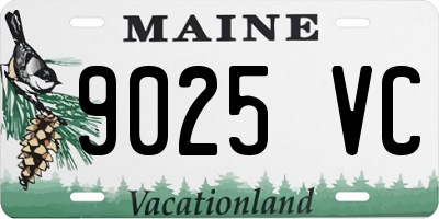 ME license plate 9025VC