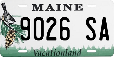 ME license plate 9026SA