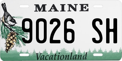 ME license plate 9026SH