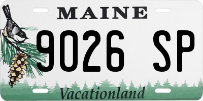 ME license plate 9026SP