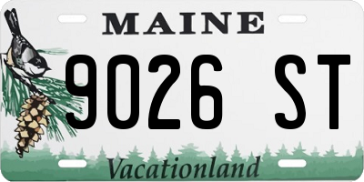 ME license plate 9026ST