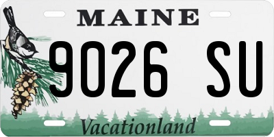 ME license plate 9026SU