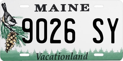 ME license plate 9026SY