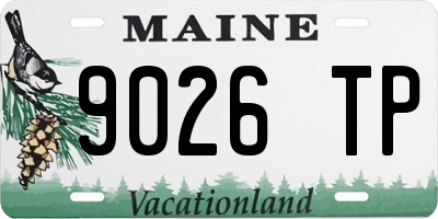 ME license plate 9026TP