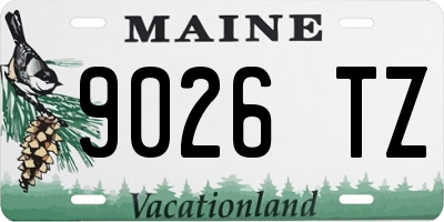 ME license plate 9026TZ
