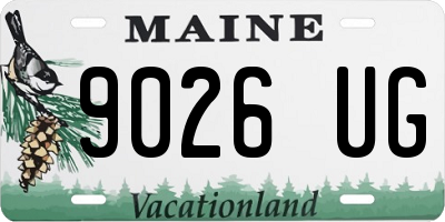 ME license plate 9026UG