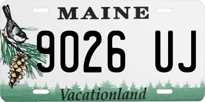 ME license plate 9026UJ