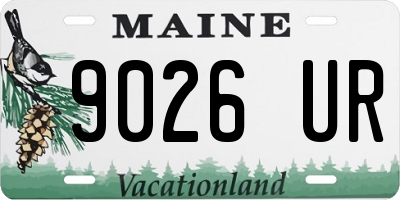 ME license plate 9026UR