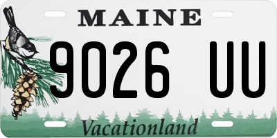 ME license plate 9026UU