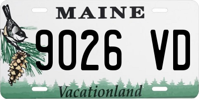 ME license plate 9026VD