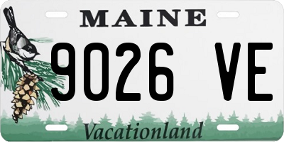 ME license plate 9026VE