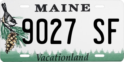 ME license plate 9027SF