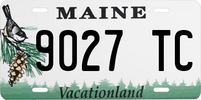 ME license plate 9027TC