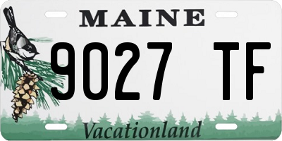 ME license plate 9027TF