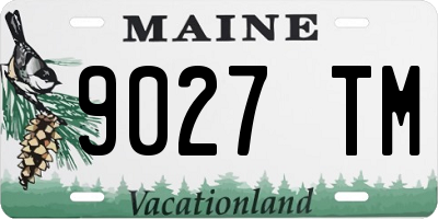 ME license plate 9027TM