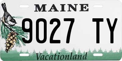 ME license plate 9027TY