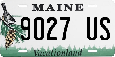 ME license plate 9027US