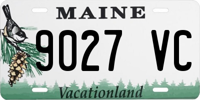 ME license plate 9027VC