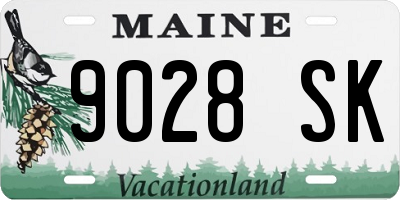 ME license plate 9028SK