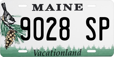 ME license plate 9028SP
