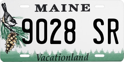 ME license plate 9028SR
