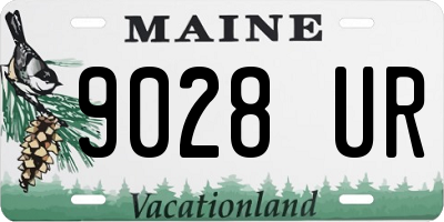 ME license plate 9028UR