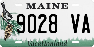 ME license plate 9028VA