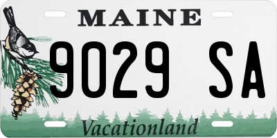 ME license plate 9029SA